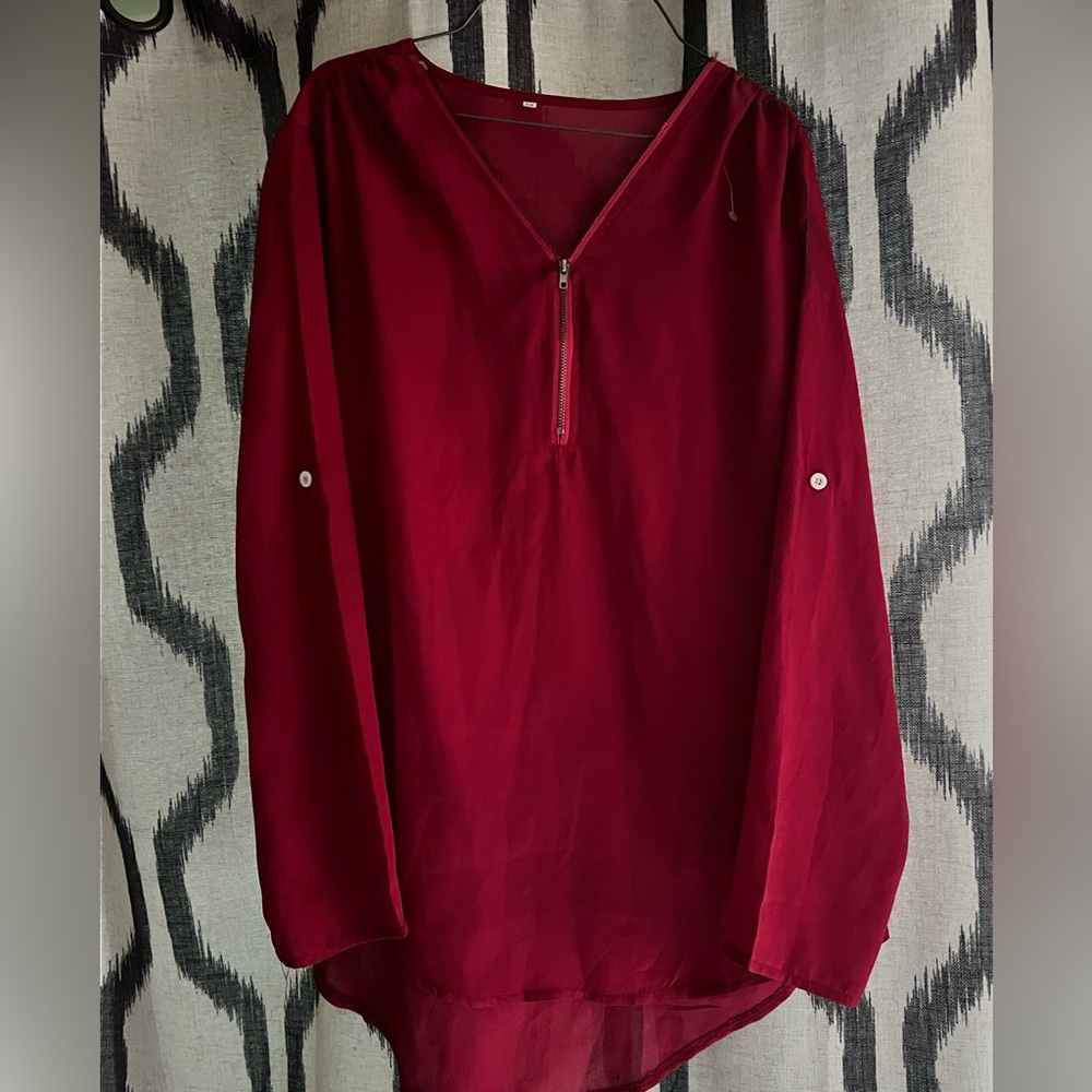 WOMENS RED BLOUSE